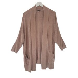 Barefoot Dreams Cardigan 1X CozyChic Ultra Lite Pointelle Cardi Pink Clay New